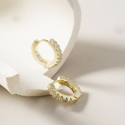 Earrings Crystal Medium Gold